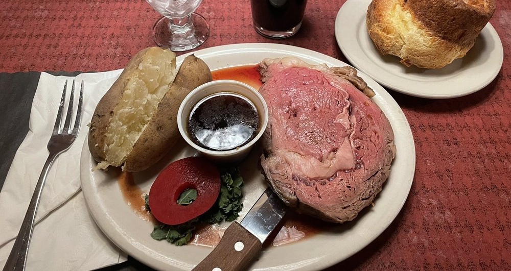 The Kick Butt steak — signature dish of the Ely Steak House